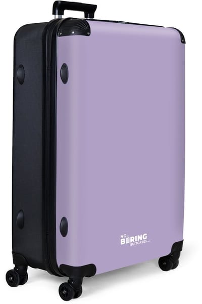 NoBoringSuitcases.com® - Koffer groot - Reiskoffer lichtgewicht - Lila - Effen - Rolkoffer met 4 wielen - Grote trolley XL - 98 liter bagage
