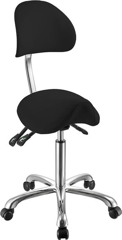 Collini Royal Supremo Ergonomische Zadelkruk Zwart | Professionele Tabouret | Verstelbare Werkkruk