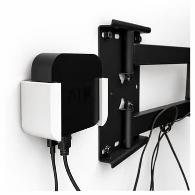 Muurbeugel Geschikt voor Apple TV 4K (1e & 2e generatie) en Apple TV HD – Onzichtbare Wall Mount – Kabelmanagement – Wit