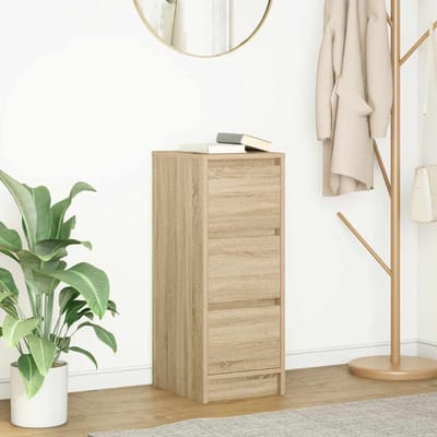 vidaXL - Dressoir - 29,5x34x76 - cm - bewerkt - hout - sonoma - eikenkleurig