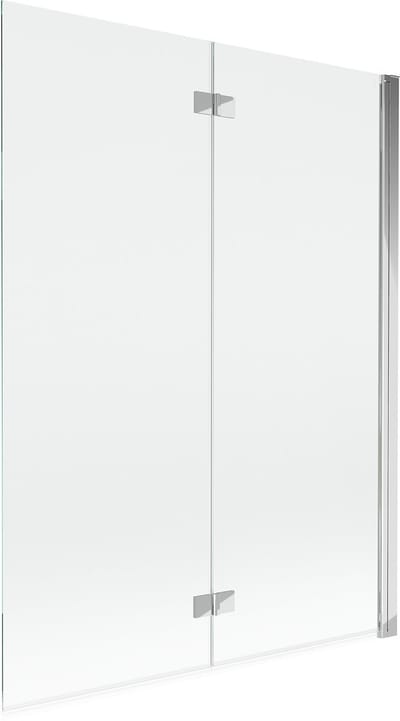 Mexen Mist badwand 2-delig rechts 130 x 150 , transparant, chroom - 8A9-130-002-01-00-P