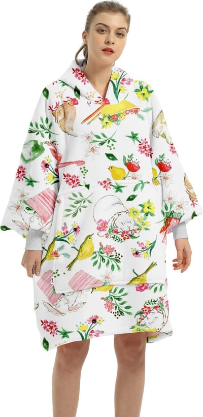 JAXY - Hoodie Deken - Snuggle Hoodie - Fleece Deken Met Mouwen - Snuggle - Cuddle Hoodie - 1450 Gram - Natuur