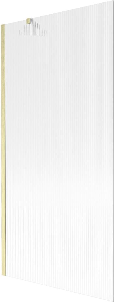 Mexen Next badwand 1-vleugelig 90 x 150 , gestreept, goud geborsteld - 895-090-000-00-09-55