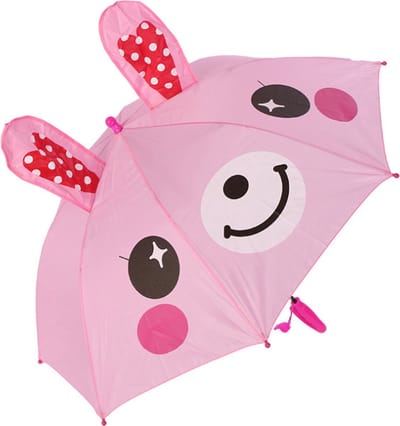 New Age Devi - Kinderparaplu \- Roze Konijntje \- Automatisch Openen \- Funcadeau Schoencadeautje