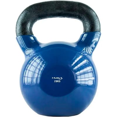 HMS KNV Serie - Kettlebell - Gietijzer - 28kg - Ergonomische Handgreep - Vinyl Coating