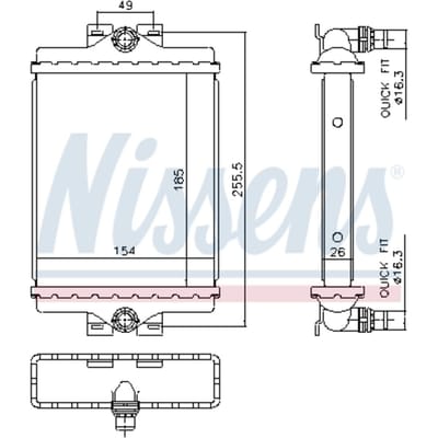 Radiator, motorkoeling NISSENS 606296