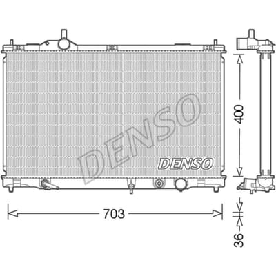 Radiator, motorkoeling DENSO DRM50095