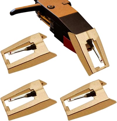Platenspeler Naalden - Draaitafel Naald - Muziek Luisteren - Robijn Tip - 4 Stuks - Zilver