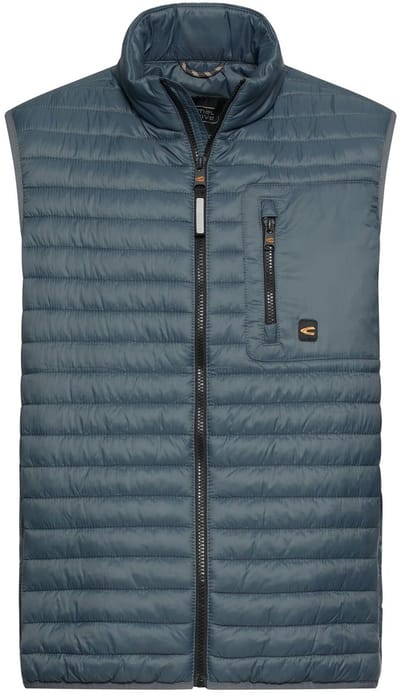 camel active Waterafstotend gewatteerd vest met twee binnenzakken - Maat menswear-M - Blauw getint