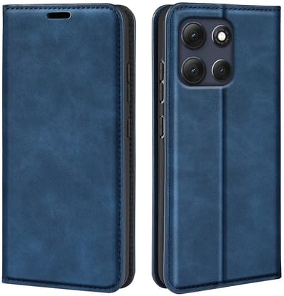 MobyDefend Hoesje - Geschikt voor Motorola Moto G86 Power - Luxe Wallet Bookcase (Magnetische Sluiting) - Blauw