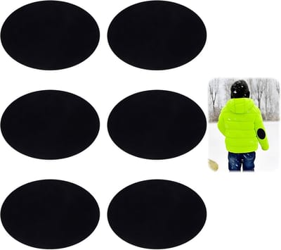 6 zwarte strijkpatronen voor kledingreparatie - ideaal voor broeken, jassen en shirts - duurzaam en eenvoudig te onderhouden