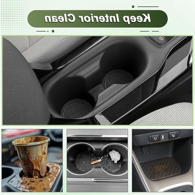 Anti-slip matten voor Toyota Corolla E210 (2018-2025) | Rubber mat voor console, bekerhouder en deurtubs | Geschikt voor Corolla Hatchback en Sedan (Zwart)