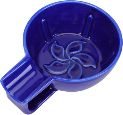 Keramische Scheerkom - Scheerschuim Bowl - Thuisgebruik Scheren - Grote Capaciteit - 16.5x12cm - Blauw
