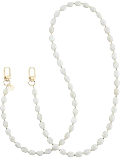 xoxo Wildhearts telefoonkoord - Ocean Sand - Lang Koord - Geschikt voor iPhone - Geschikt voor Samsung - Universeel - Phone cord - Telefoonketting - Koord voor telefoon - Telefoon hanger ketting - Parelketting - Beige