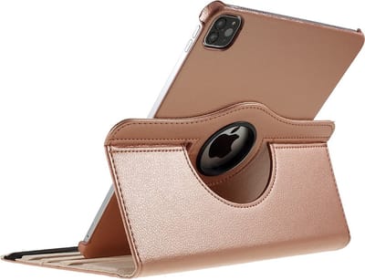Arara Hoes Geschikt voor iPad Pro 11 inch hoes - (2022/2021/2020) - draaibaar tablethoes - bookcase - Rosegoud