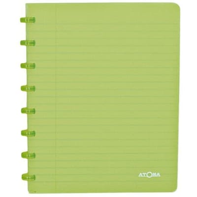 Atoma Trendy schrift | ft A5 | 144 bladzijden | gelijnd | transparant groen