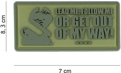 Embleem 3D PVC Lead me, follow me groen