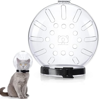 Ademend Kattenmuilkorf, Duidelijke Anti-Bijt Kap voor Katten, Verstelbare Muilkorf voor Kittens, Voorkom Bijten en Kauwen, Comfortabel en Veilig voor Huisdieren