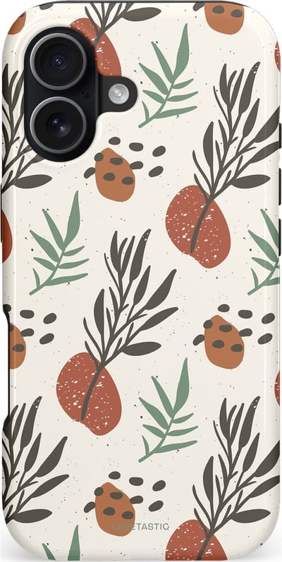 Casetastic hoesje geschikt voor Apple iPhone 17 - MagSafe - Dubbellaagse bescherming - Zongetint - Fashion Case - Wit Lichtgrijs Taupe Terracotta