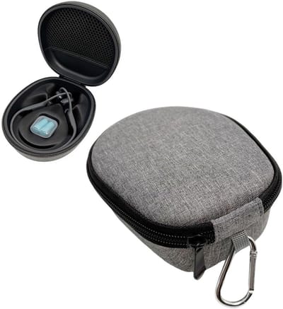 Sport Oortelefoon Tas - Draagbare Opberghoes - Veilige Opslag - Schokbestendig Materiaal - 16x12.5x6.5 CM - Grijs