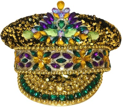 Pet Kapitein - Goud Luxe Met Steentjes en Pailletten - Volwassenen