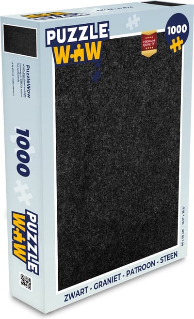Puzzel Zwart - Graniet print - Design - Steen - Legpuzzel - Puzzel 1000 stukjes volwassenen