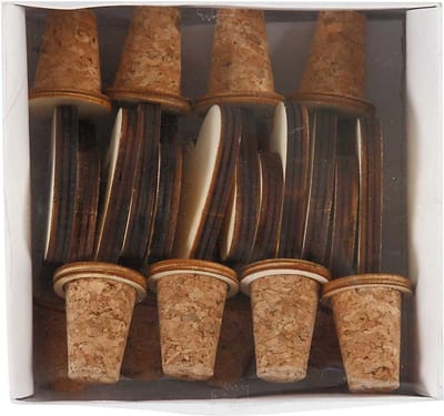 Flessenkurk, H: 9 cm, d 15-20 mm, 12 stuk/ 1 doos