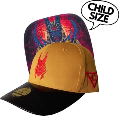 Capiche® Baseball Kinder Pet – Anubis – Geel & Zwart Metallic – Verstelbaar met Druksluiting – Sportcap – Baseball Cap – Griekse Mythologie – Kindermaat