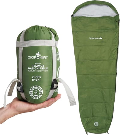 Zomer Mummieslaapzak 780g - Anti-Klem Rits - Regular Maat - Volwassen Slaapzak