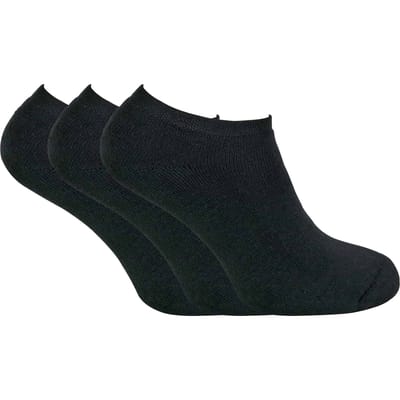 Set van 3 laag uitgesneden thermo sneakersokken voor heren - Zwart