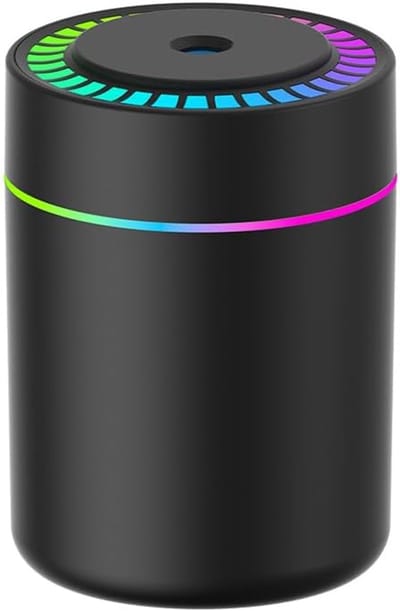 180ML Draagbare Mini Luchtbevochtiger Met Kleurrijke LED Nachtlamp USB Desktop Bevochtiger Voor Auto Kantoor En Reizen Automatische Uitschakeling 2 Miststanden Stille Bevochtiger