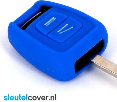 Autosleutel Hoesje geschikt voor Opel - SleutelCover - Silicone Autosleutel Cover - Sleutelhoesje Blauw