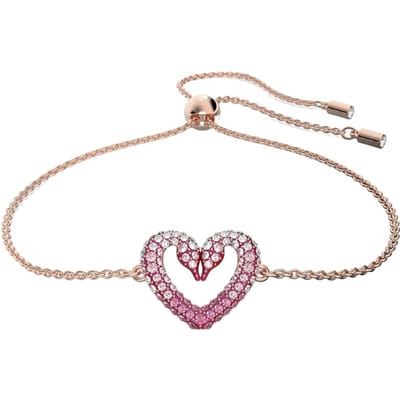Swarovski Una Hartvormige Kristallen Armband Damesarmband Roze 5640300 Box (Random Color) white