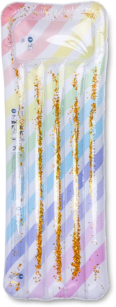 Swim Essentials - luchtbed - 177 x 67 x 19 cm - Rainbow - Meerkleurig
