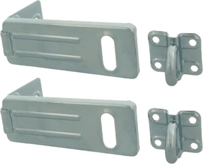 AMIG Overvalsluiting/kistoverval - 2x - voor hangsloten - 67 x 33mm - verzinkt staal - inclusief schroeven