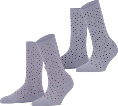 Esprit Fine Dot 2-Pack gedessineerd katoen multipack sokken dames blauw - maat 35-38