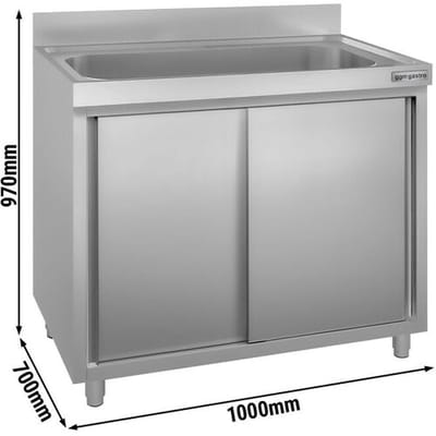 GGM Gastro Topfspülschrank ECO - 1000x700mm - mit 1 Becken