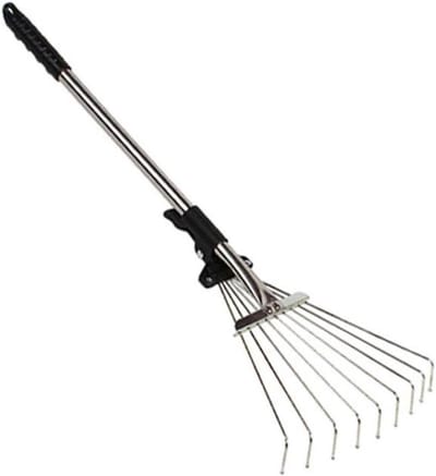 Metalen Tuinhark - Gazonhark Bladhark - Tuin Opruimen - Telescopisch Verstelbaar - 235 cm Breed - Metaal