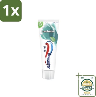 1 x Aquafresh Tandpasta Coolmint 75 ml- Tandpasta - Frisse Adem - Mondgezondheid - Suikerzuur - Gaatjes