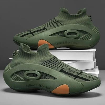 Nieuwe Aankomst Zwart Groen Zomer Sneakers voor Heren Ademende Sokken Casual Sportschoenen Heren Trainers Platform Designer Sneakers Heren 42 groen