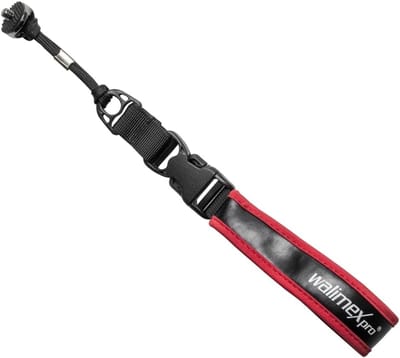 Camera Polsband - Veiligheidshouder Camera - Fotograferen Onderweg - Verstelbare Clipsluiting - 33cm Lengte - Zwart Rood