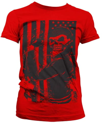 Hybris Dames-T-shirt American Badass Girly SH-5-15410-H22-16