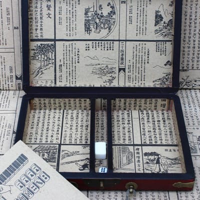 Chinese Genummerde Mahjong Set 144 Stenen Mah Jong Set Draagbaar Chinees Speelgoed met Doos gray