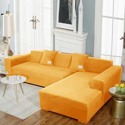 Hoge kwaliteit fluwelen bankhoes L-vormige bank stoelhoezen voor woonkamer hoes voor hoekbank elastische bank hoes wasbaar 2seater 140-185cm