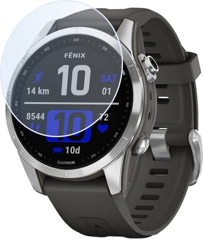 Screenprotector - Geschikt voor Garmin Fenix 7S - Extra Sterk - Tempered Glass - Gehard Glas - Beschermglas Screen Cover - Bescherm Protector voor Smartwatch