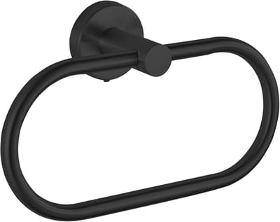 Handdoekring om te boren, handdoekhouder van zwart, moderne badhanddoekhouder, wandhouder, handdoekhouder, roestvrij staal, wandmontage, badkameraccessoires