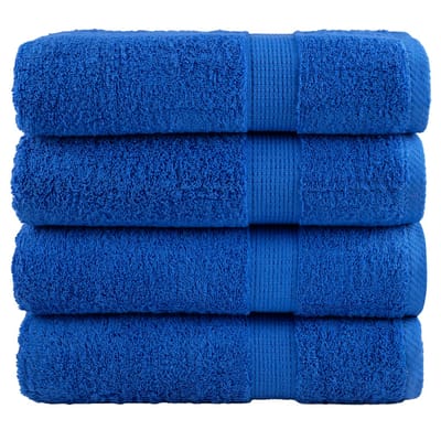 vidaXL - Handdoeken - SOLUND - 4 - st - 600 - g/m² - 50x100 - cm - blauw