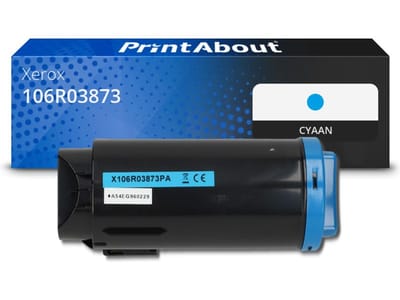 PrintAbout huismerk Toner 106R03873 Cyaan Hoge capaciteit Geschikt voor Xerox
