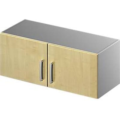 Schäfer Shop Genius Opzetkast TETRIS SOLID, stalen romp, 1 ordnerhoogte, B 1000 mm, esdoornpatroon/blank aluminium