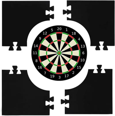 Dartbord Rand - Muurbeschermer Rand - Darts Spelen - Eenvoudige Installatie - Voor 457cm Bord - Zwart